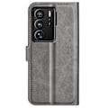 Pikkukuva 2 / 2: Lompakko Nahkakotelo For ZTE Axon 40 Ultra - Harmaa Silver grey