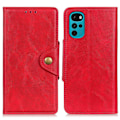 Miniatyrbillede 1 af 2: Alpha Motorola Moto G22 læder flip etui - Rød Red