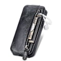 Miniatyrbillede 6 af 6: Vertical Flip Phone Etui med Zipper til Motorola Moto E32s / E32 / G22 - Sort Black