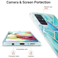 Miniatyrbillede 2 af 2: marmor Samsung Galaxy A71 etui - cyan / blå Blue