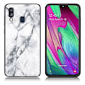 Miniatyrbillede 1 af 2: Fantasy Marble Samsung Galaxy A40 cover - Hvid White