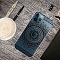 Miniatyrbillede 2 af 2: iPhone 14 Pro 6.1 tommer Anti-fall Pattern Printing Clear Design Back Case IMD Soft Flexible Wear-resistant Protective Phone Case - Sort Black