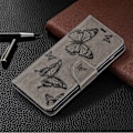 Miniatyrbild 2 av 2: Butterfly läder Samsung Galaxy S10 Plus fodral - Silver/Grå Silvergrå
