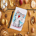Miniatyrbillede 2 af 2: Wonderland Xiaomi Redmi 9C Flip etui - Glad kat White