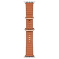 Miniatyrbild 5 av 5: Apple Watch Series 8 (41mm) klockarmband i äkta läder - Gyllene Brun Rosa