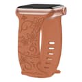 Apple Watch Series 41mm - 40mm - 38mm Universal klockarmband Blomma Graverad Rem - Blommor / Brun Brun