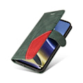 Miniatyrbild 2 av 2: Texturerat läder Motorola Moto G51 5G fodral med handledsband - Grön Grön