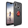 Miniatyrbillede 1 af 2: Huawei P20 Lite finger ring TPU etui - Sort / Rød Red