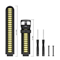 Miniatyrbillede 2 af 2: Garmin Forerunner 735XT / 220 / 230 / 235 / 620 / 630 holdbar silikone Urrem - Sort / Gul Black
