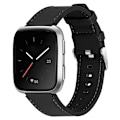 Miniatyrbild 1 av 2: Fitbit Versa 2 / Versa klockarmband i äkta läder - Svart Svart