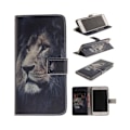 Pikkukuva 1 / 2: Wallin Phone 7 Plus / 8 Plus Nahkakotelo Lompakko - Leijona Kuvio Multicolor