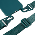 Miniatyrbillede 3 af 5: Tyndt TPU etui med mat finish og justerbar strop til iPhone 12 / 12 Pro - Mørkegrøn Green