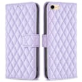 Miniatyrbillede 1 af 2: Rhombus mat iPhone SE (2022) / iPhone SE 2020 / iPhone 7 Plus flip etui - Lilla Purple