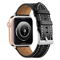 Miniatyrbild 1 av 5: Apple Watch Series 8 (41mm) klockarmband i äkta läder - Svart Svart
