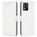 Miniatyrbillede 1 af 6: Rhombus mat Motorola Moto E13 flip etui - Hvid White
