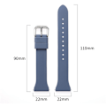 Miniatyrbillede 2 af 2: 22 mm universal urrem i silikone - Babyblå Blue