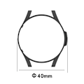 Miniatyrbillede 2 af 2: Samsung Galaxy Watch 4 (44mm)simpelt beskyttelsescover - Sort Black