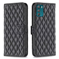 Miniatyrbillede 1 af 2: Rhombus mat Motorola Moto G42 flip etui - Sort Black