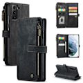 Pikkukuva 1 / 2: CaseMe vetoketjullinen lompakko-puhelinkotelo Samsung Galaxy S22 Plus - Musta Black