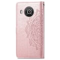 Pikkukuva 2 / 2: Mandala Nokia X10 / X20 Läppäkotelo - Ruusukulta Pink