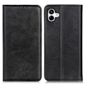 Miniatyrbillede 1 af 2: Flip Etui med Pung i Ægte Læder til Samsung Galaxy A04 - Sort Black