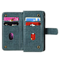 Pikkukuva 2 / 2: 10-slot Lompakko Suojakotelo For iPhone XS - Mustanvihreä Green