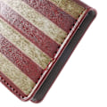 Pikkukuva 2 / 2: Moberg Huawei Ascend P8 Nahkakotelo Korttitaskuilla - Vintage USA Lippu Multicolor