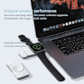 Miniatyrbillede 5 af 6: Apple Watch Series 8 (45mm) / (41mm) Type-C og magnetisk USB trådløs uroplader White