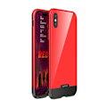 Miniatyrbillede 1 af 2: LUPHIE iPhone Xs Max formet metaletui med lighter - Rød Red
