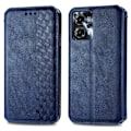 Pikkukuva 1 / 2: Nahkakotelo With A Stylish Rhombus Imprint For Motorola Moto G23 / G13 - Sininen Blue