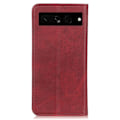 Pikkukuva 2 / 2: Google Pixel 7 Pro lompakkokotelo, aitoa nahkaa - Punainen Red