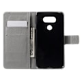 Miniatyrbillede 2 af 2: Hagerup læder-etui til LG G5 med kortholder og holder - Zebra stribet Multicolor