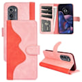 Miniatyrbild 2 av 2: Tvåfärgat Motorola Moto Edge 2022 fodral i läder - Rosa Rosa