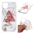 Miniatyrbillede 1 af 2: Marble design iPhone 11 Pro Max cover - Lyse Trekanter Marmor Multicolor