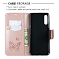 Miniatyrbild 2 av 2: Butterfly läder Samsung Galaxy A50 fodral - Rosa Rosa