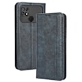 Pikkukuva 1 / 2: Vertical Flip Phone Suojakotelo With Zipper For Xiaomi Poco C40 - Punainen Blue