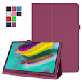 Miniatyrbild 2 av 2: Samsung Galaxy Tab A 10.1 (2019) litchi läderfodral - Lila Lila