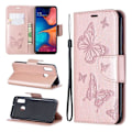 Miniatyrbild 1 av 2: Butterfly läder Samsung Galaxy A20e fodral - Rosa Rosa