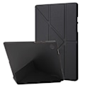 Pikkukuva 1 / 6: Samsung Galaxy Tab A8 10.5 (2021) V-taitto tyyliin silikonikotelo - Musta Black