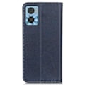 Miniatyrbillede 2 af 6: Flip Etui med Pung i Ægte Læder til Motorola Moto E22i / E22 - Blå Blue