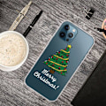 Miniatyrbillede 5 af 5: iPhone 14 Pro Funny Christmas Pattern Design Phone Case Soft Flexible Slim stødsikkert Anti-Fingerprint Cover - Juletræ Green