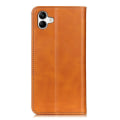 Pikkukuva 2 / 6: Lompakko-style Aitoa Nahkaa Läppäkotelo For Samsung Galaxy A04 - Ruskea Brown