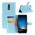 Miniatyrbild 1 av 2: Huawei Mate 10 Lite Enfärgat skinn fodral - Blå Blå