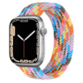 Pikkukuva 4 / 4: Apple Watch Series 8 (45mm) / Watch Ultra elastinen nylonkellohihna - Sateenkaarisokeri Koko: Xl Multicolor