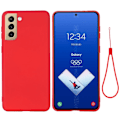 Pikkukuva 1 / 2: Matta nestesilikoninen kuori Samsung Galaxy S21 FE - Punainen Red