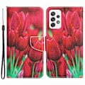 Pikkukuva 1 / 2: Wonderland Samsung Galaxy A52s 5G / A52 5g / A52 Läppäkotelo - Tulip Red