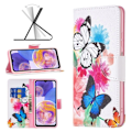 Miniatyrbillede 1 af 2: Wonderland Samsung Galaxy M53 5G flip etui - To Sommerfugle Multicolor