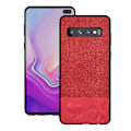 Miniatyrbillede 1 af 2: Samsung Galaxy S10 stof delt etui - Rød Red
