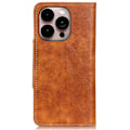 Pikkukuva 2 / 2: Alpha iPhone 14 Pro Max nahkainen läppäkotelo - Ruskea Brown