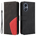 Miniatyrbillede 1 af 2: Tekstureret OnePlus Nord N20 5G læderetui med rem - Sort Black